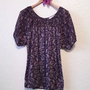 NWOT Loft • purple tiny speckled top